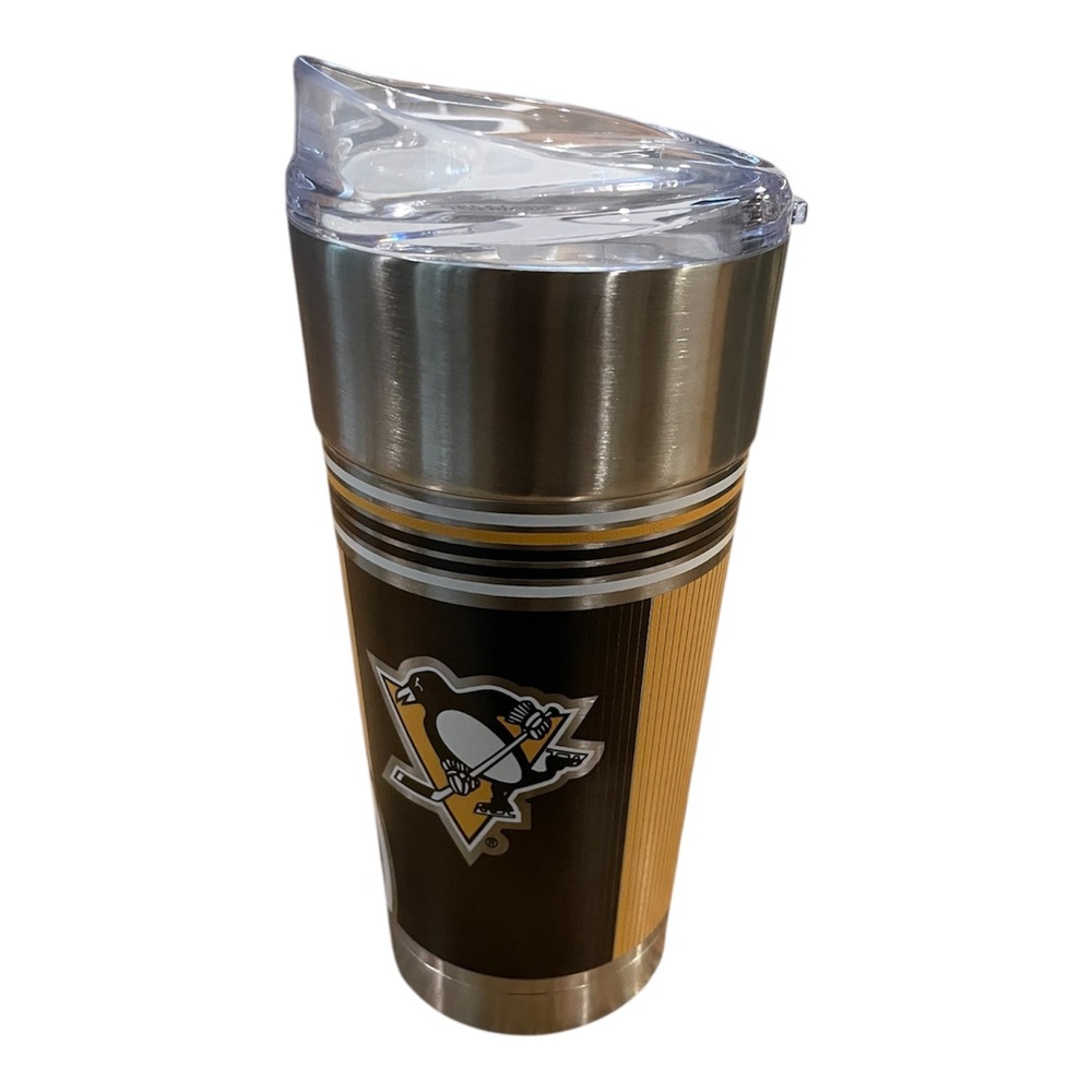 Pittsburgh Penguins NHL Stainless‎ Steel Insulated Tumbler Cup 20oz Lid